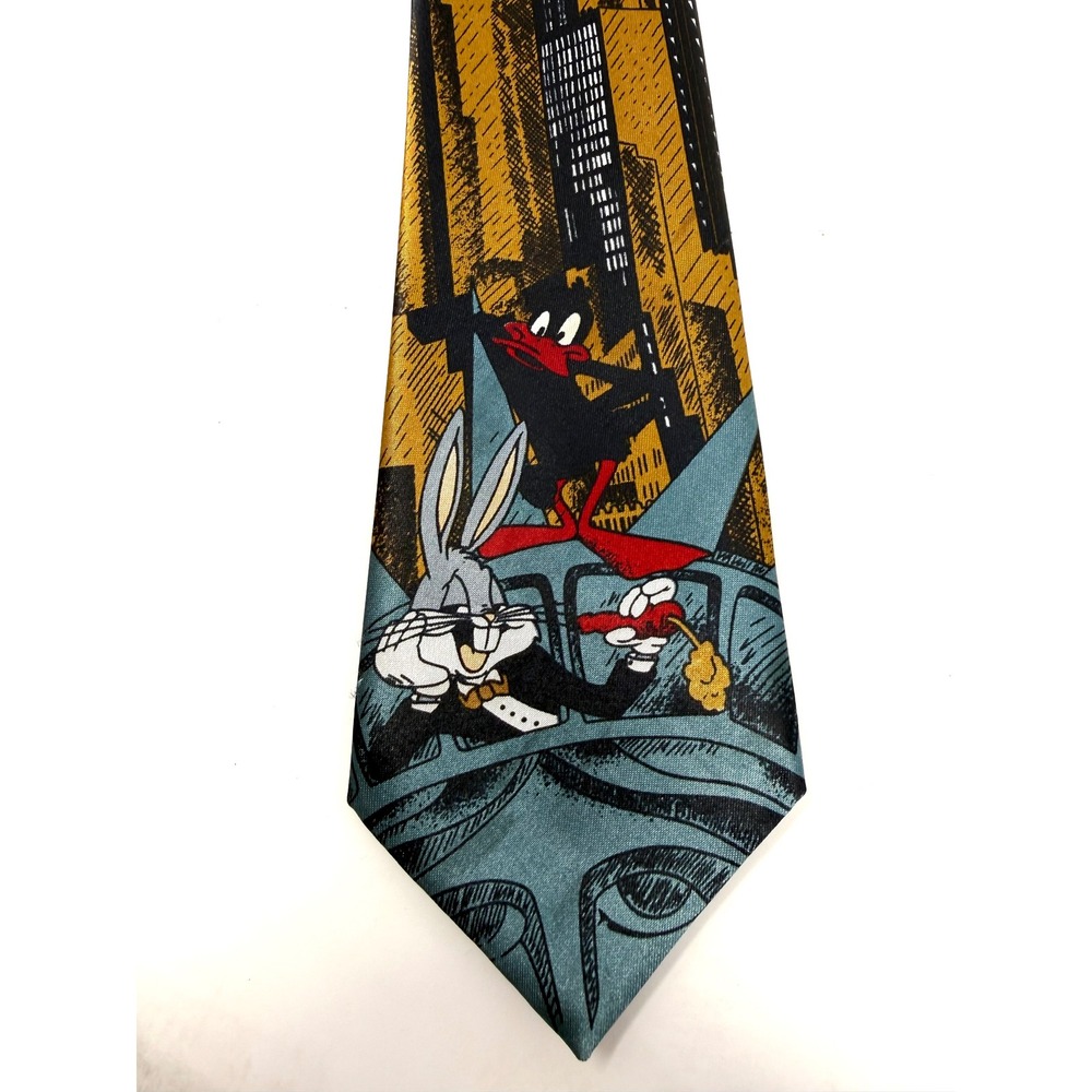 Club MVP Looney Tunes Bugs Bunny Daffy Duck NYC Statue of Liberty Novelty Tie